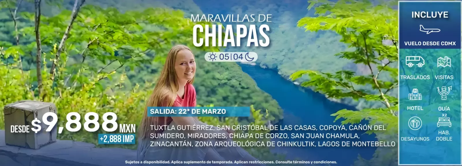 viaje san cristobal chiapas tvg 888