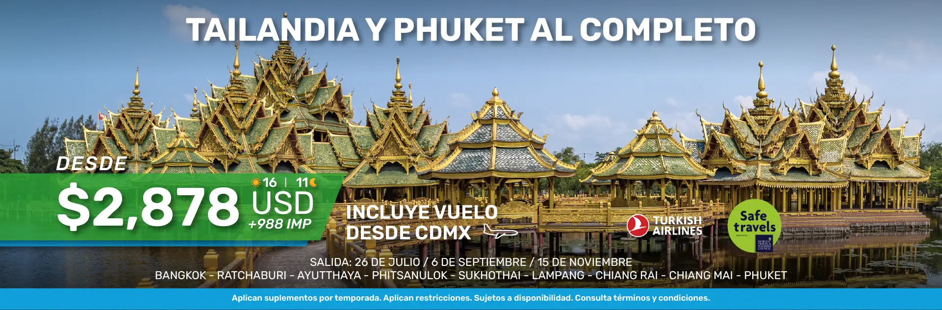 TAILANDIA AL COMPLETO           DESDE CANCÚN